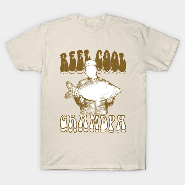Reel Cool Grandpa Retro Design T-Shirt by Mandegraph